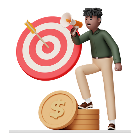 Marketing Target  3D Illustration