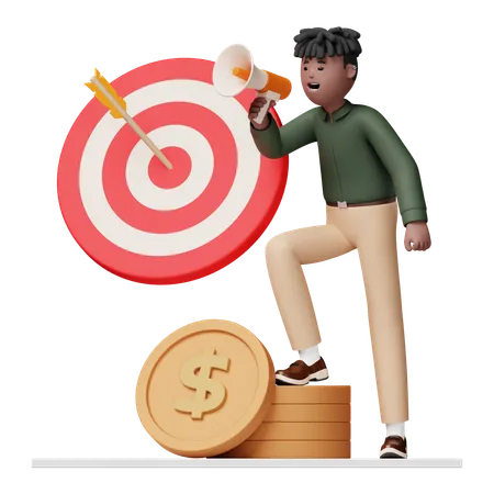 Marketing Target  3D Illustration