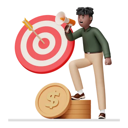 Marketing Target  3D Illustration