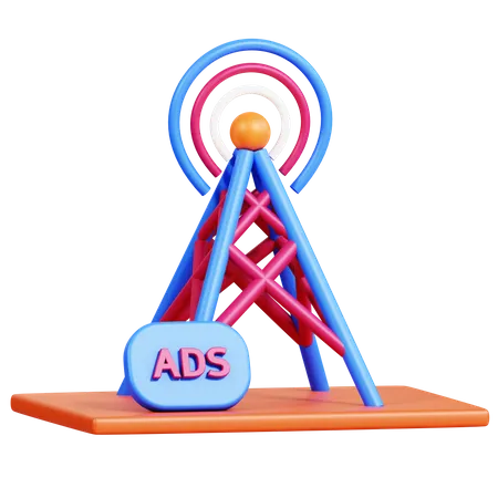 Radiodifusão de marketing  3D Icon