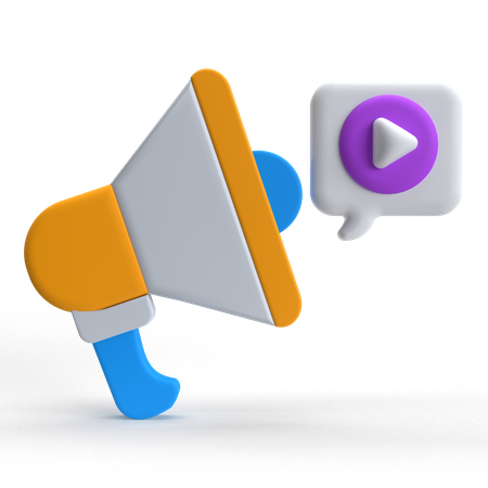 Marketing Video  3D Icon