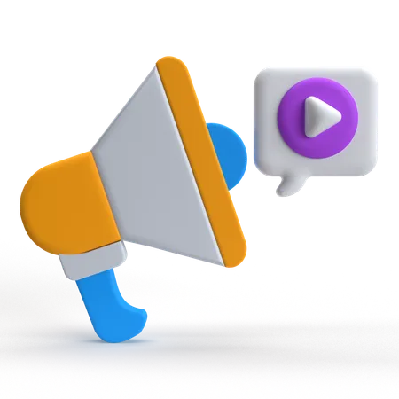 Marketing Video  3D Icon