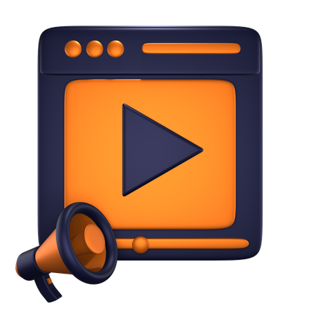 Marketing vidéo  3D Icon
