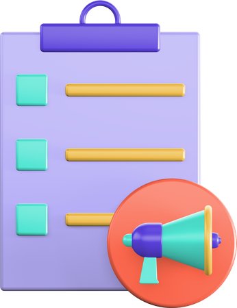 Marketingplan  3D Icon