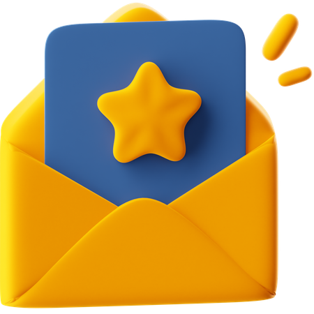 Markierte E-Mail  3D Icon