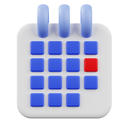 Markierter Kalender  3D Icon
