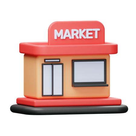 Markt  3D Illustration