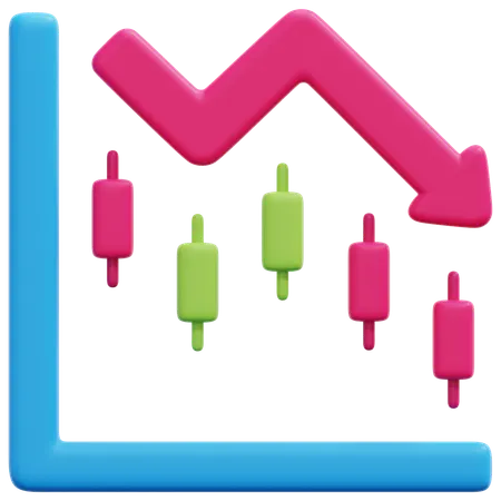 Marktabwärtstrend  3D Icon