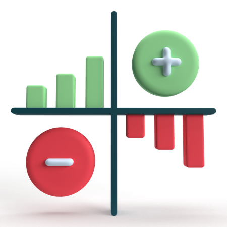 Marktschwankungen  3D Icon