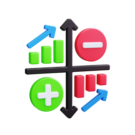 Marktschwankungen  3D Icon