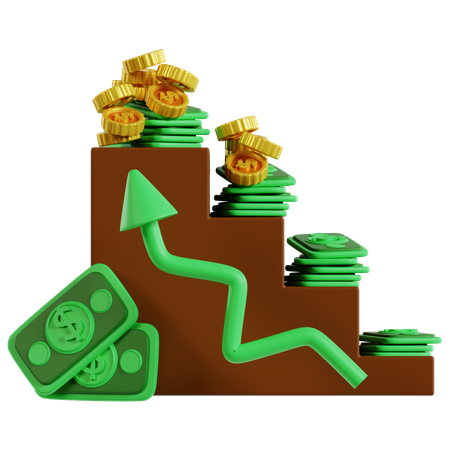 Marktwachstums-Handelsanalyse  3D Icon