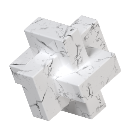 Mármore cubo abstrato  3D Icon
