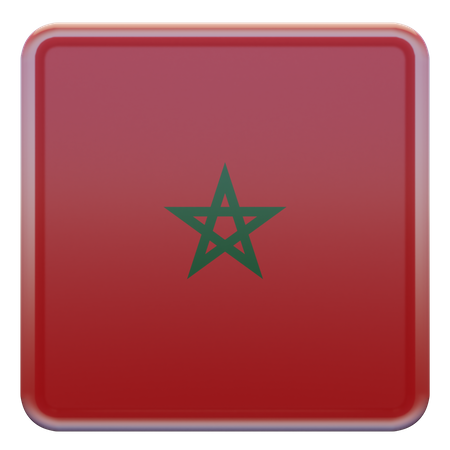 Marokko Flagge  3D Icon