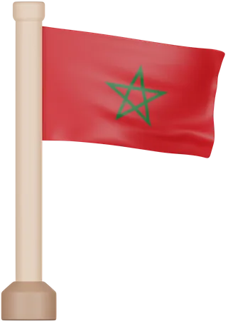 Marokko Flagge  3D Icon