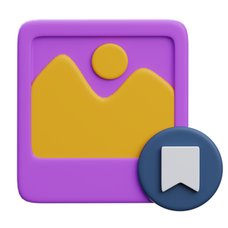 Marque-page d'image  3D Icon