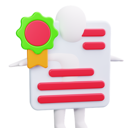 Marriage certificate  3D Icon