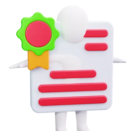 Marriage certificate  3D Icon