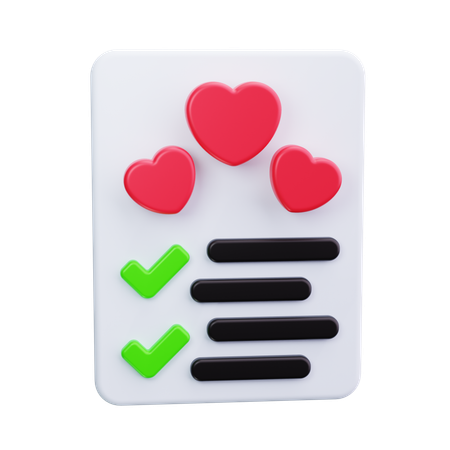 Marriage Certificate  3D Icon