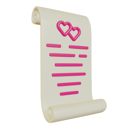 Marriage Document  3D Icon