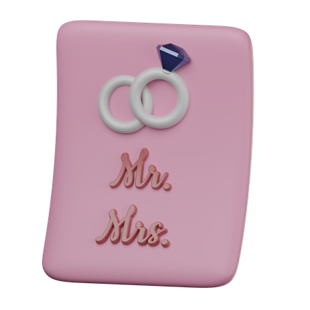 Marriage Document 3D Icon