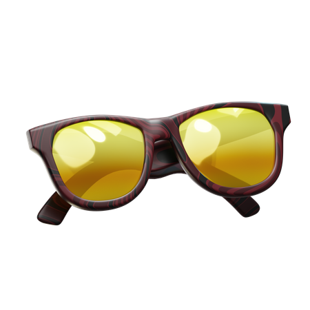 Lunettes de soleil marron  3D Illustration