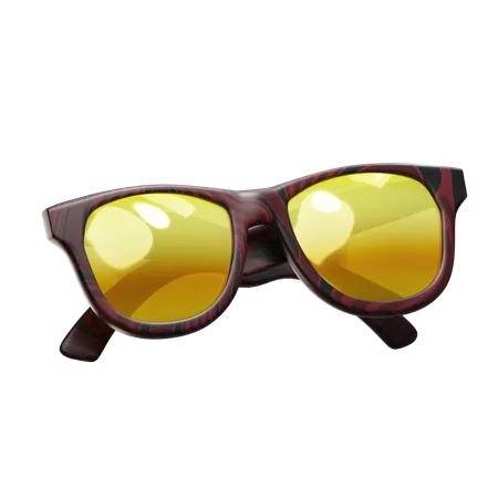 Lunettes de soleil marron  3D Illustration