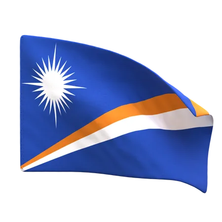 Marshall Island Flag  3D Icon