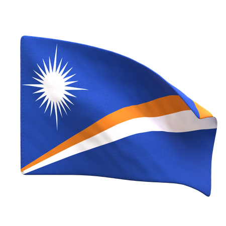 Marshall Island Flag  3D Icon