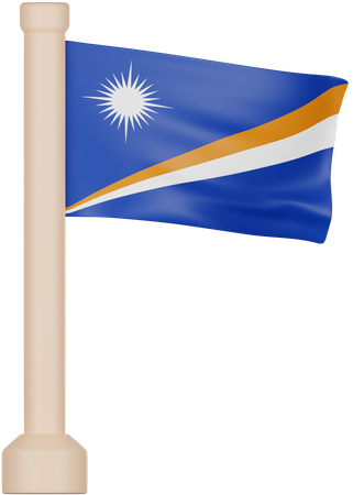 Marshall Islands Flag  3D Icon