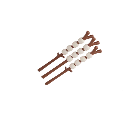 Marshmallow Stick  3D Icon