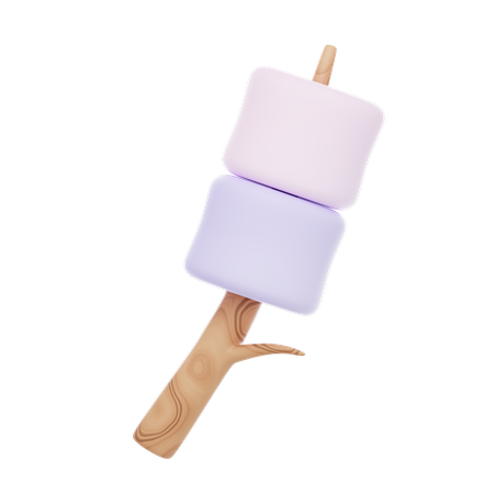 Marshmallow Stick  3D Icon