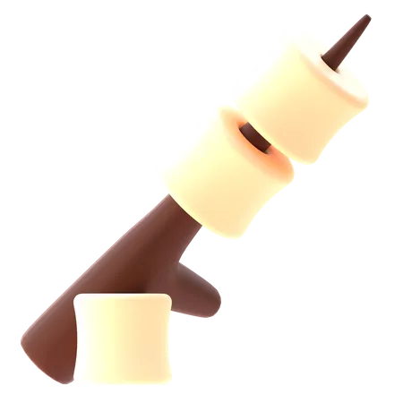 Marshmallow Stick  3D Icon