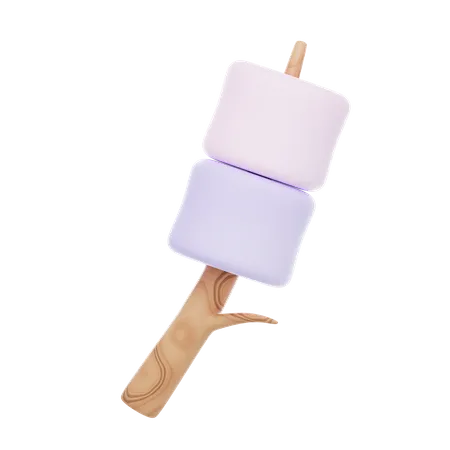 Marshmallow Stick 3D Icon