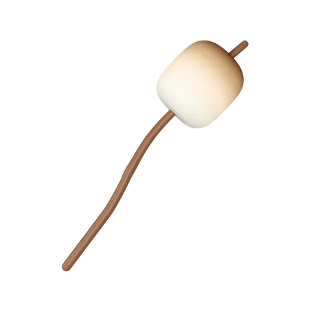 Marshmallow Stick  3D Icon