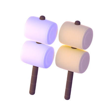 Marshmallows assados  3D Icon