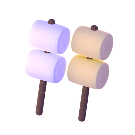 Marshmallows assados  3D Icon