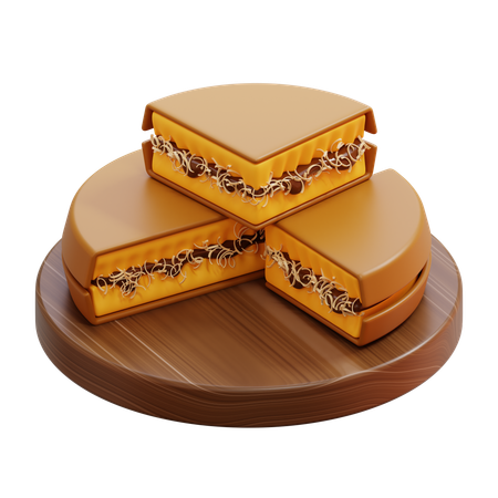 Martabak Terang Bulan Indonesian Pancake  3D Icon