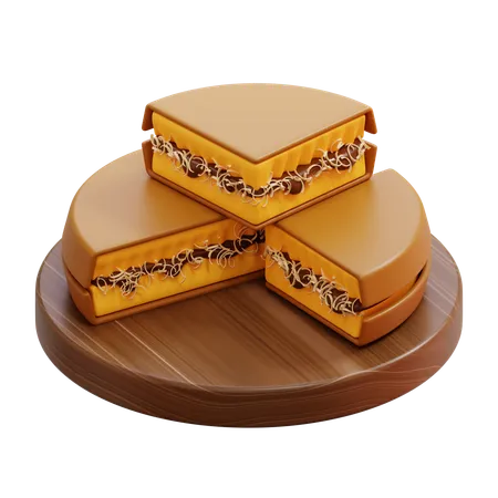 Martabak Terang Bulan Indonesian Pancake  3D Icon