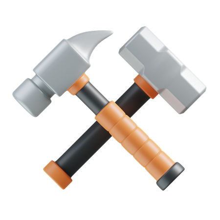 Marteau croisé  3D Icon