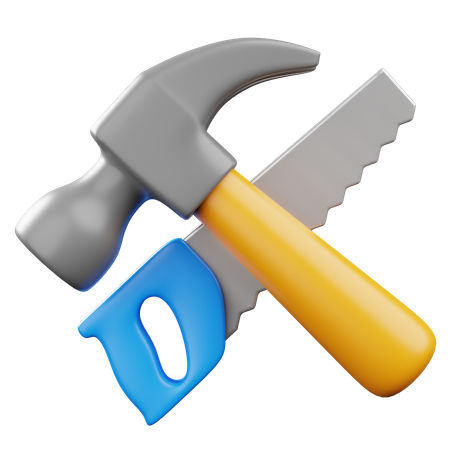 Martelo e serra  3D Icon
