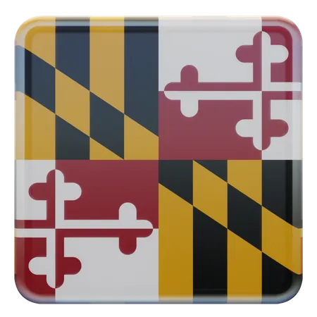 Maryland Square Flag  3D Icon