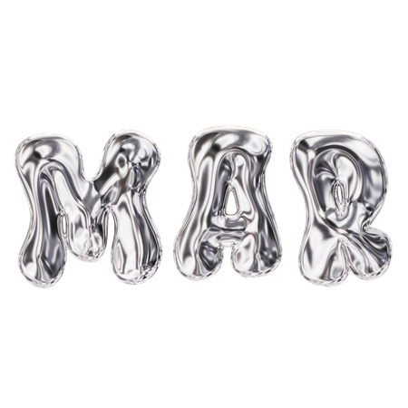 März Monat  3D Icon