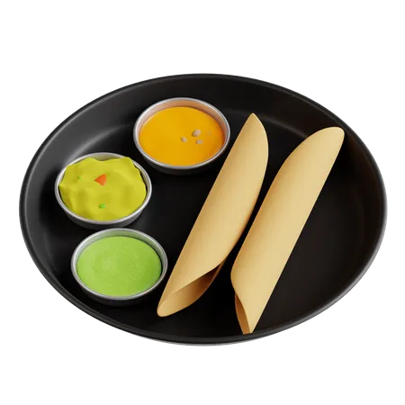 Masala Dosa  3D Icon