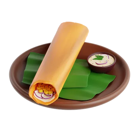 Masala Dosa  3D Icon