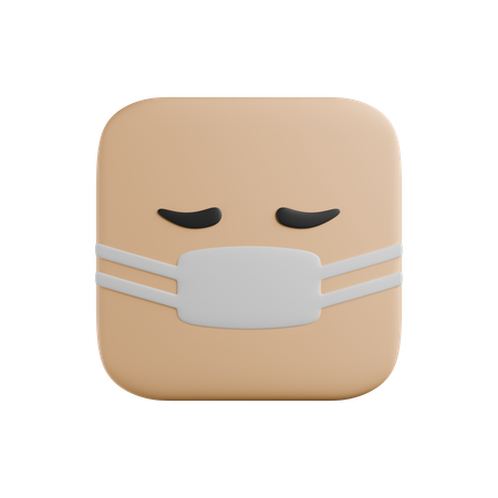 Mascarilla  3D Icon