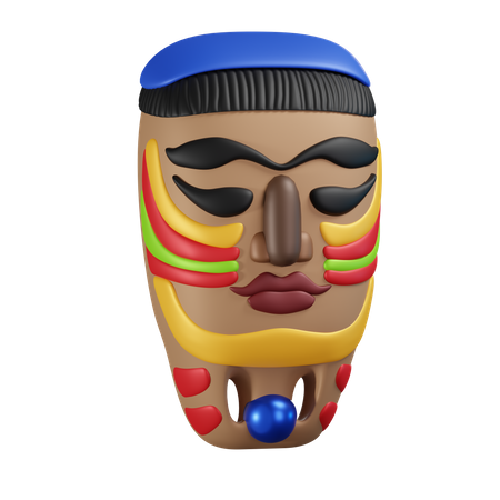 Máscara amazônica  3D Illustration