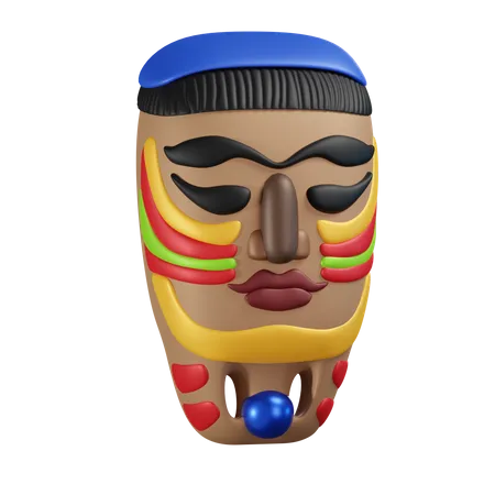 Máscara amazônica  3D Illustration