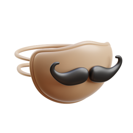 Máscara de bigode  3D Icon