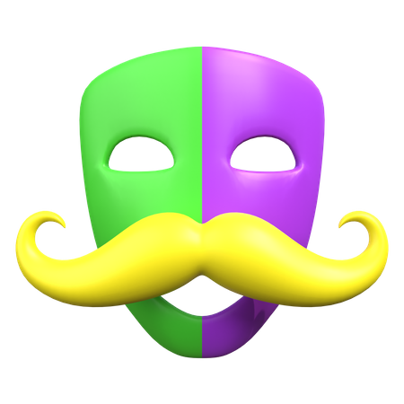 Máscara de bigode  3D Icon