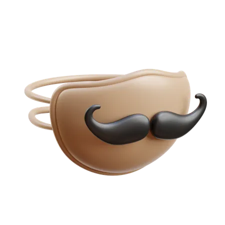 Máscara de bigote  3D Icon